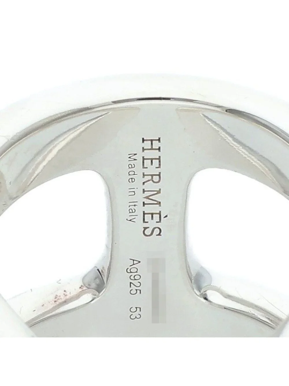 Hermes Osmose GM Silver Ring